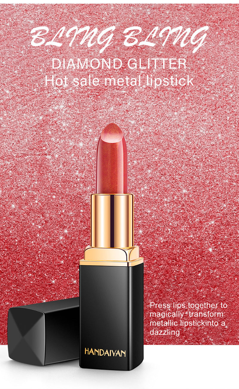 JC-241231MUP-030  Shiny Metallic Lipstick Pearlescent Color Temperature Change Lipstick Gilt Lipstick