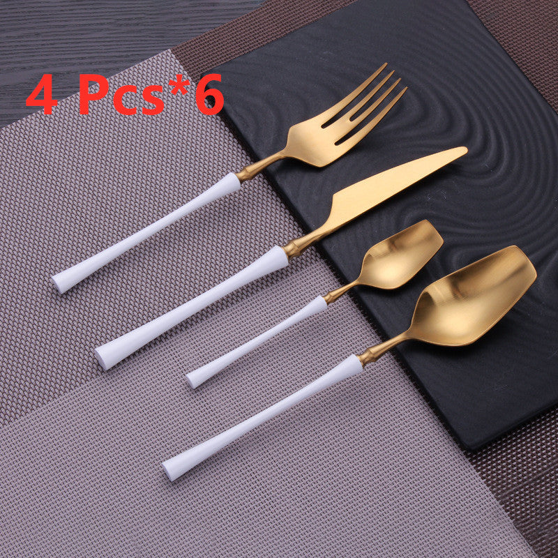 JC-250101DNW-010  Four-piece Stainless Steel Cutlery Spoon