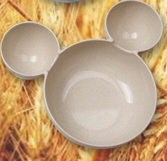 JC-250101DNW-032  Wheat Straw, Children's Bowl, Cartoon, Wheat Chopsticks, Fork Spoon, Fruit Dish, Mickey's Bowl, Lovely Gift Set