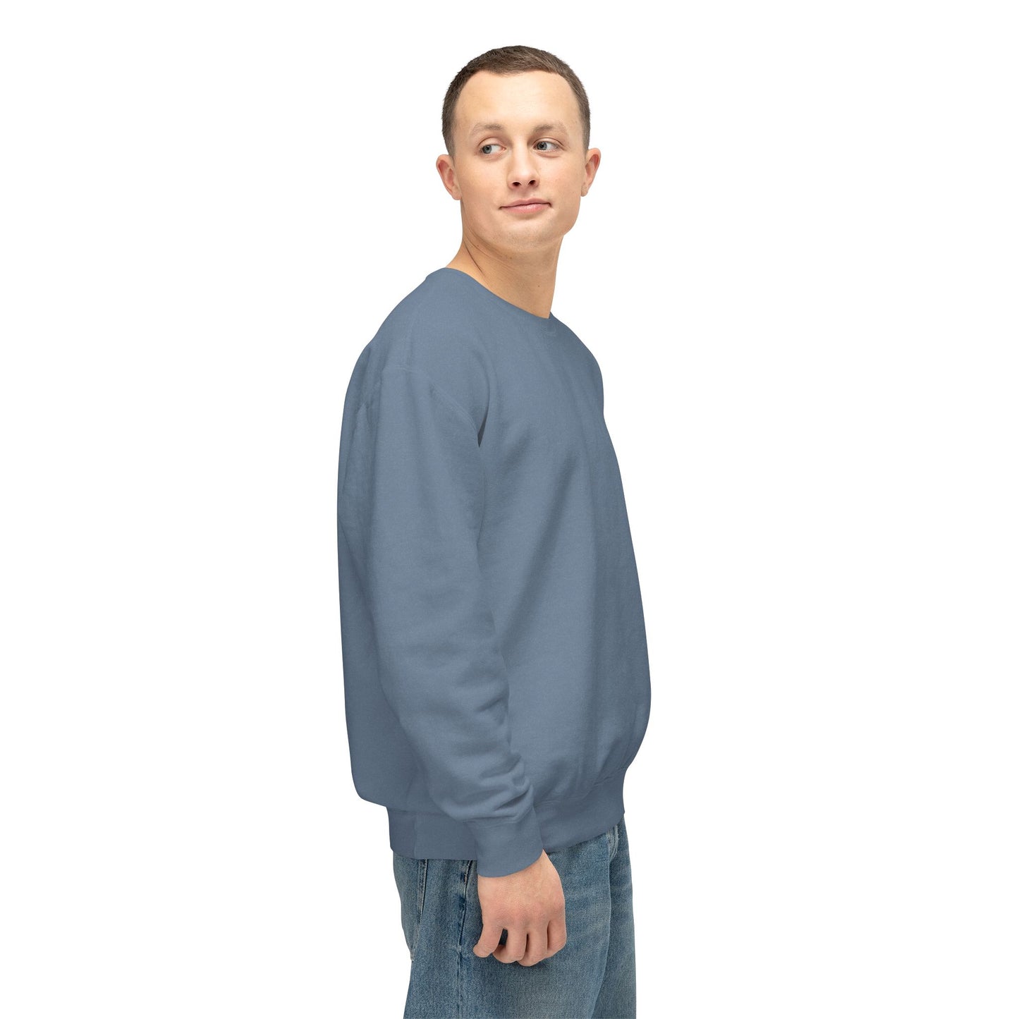 SW-111NVY-24  Unisex Lightweight Blue Jean Color Sweatshirt