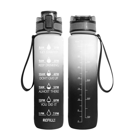 JC-250103DWR-014  Transparent Flask Water Bottle 1000ml Bottled Kawaii Bottle Bpa Free Infuser Plastic Milk Sports Clear Water Bottle Kawaii Cup