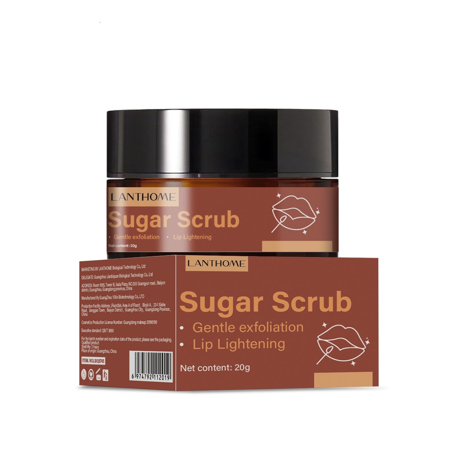 JCM-157MST-24  Brown Sugar Lip Scrub Cream Lip Scrub Exfoliating Skin Moisturizing