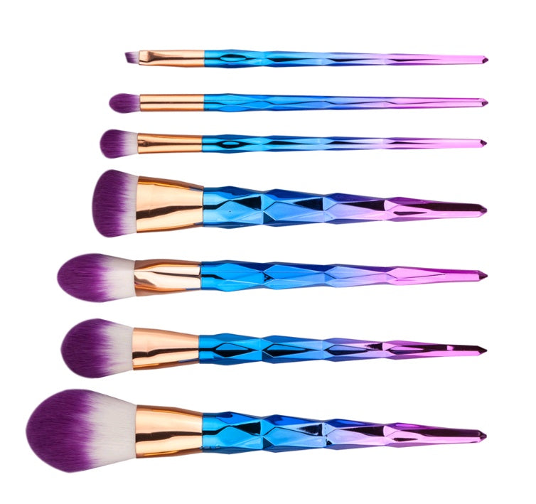 JC-241228BUT-057  7 makeup brushes, makeup tools, diamond makeup brush foundation brush