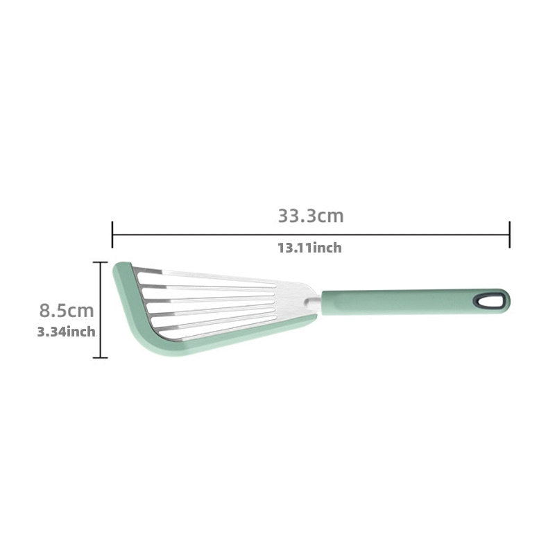 JC-241226KCT-014  Nonstick Fish Spatula, Thin Slotted Spatulas Turner Silicone Fish Spatulas For Nonstick Cookware, High Heat Resistant BPA Free Cooking Utensils, Ideal For Fish, Eggs, Pancakes