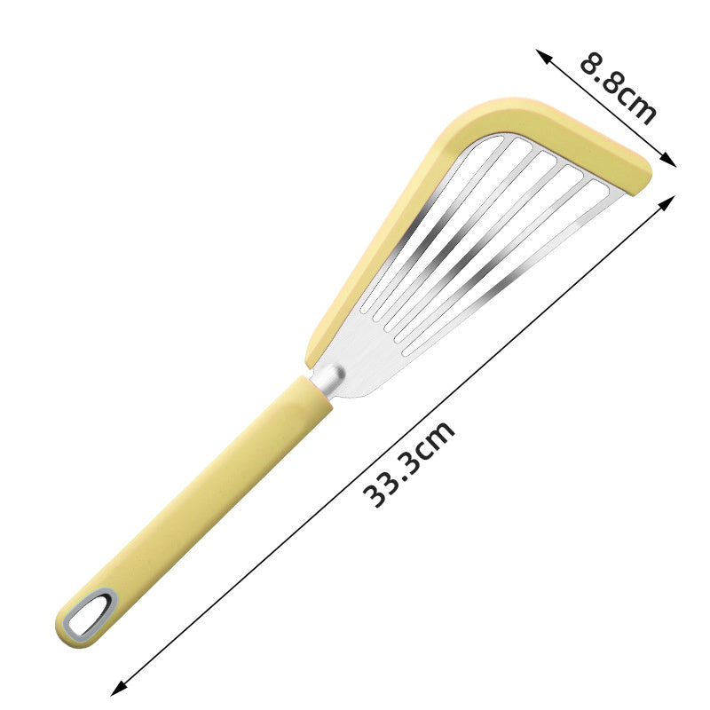 JC-241226KCT-014  Nonstick Fish Spatula, Thin Slotted Spatulas Turner Silicone Fish Spatulas For Nonstick Cookware, High Heat Resistant BPA Free Cooking Utensils, Ideal For Fish, Eggs, Pancakes