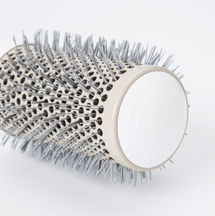 JC-241228BUT-111  Hair Comb Nylon Silk Comb Comb Foreign Trade Ceramic Roll Comb Gray Aluminum Tube Comb Tender Hair Comb