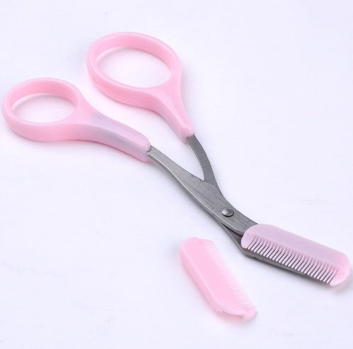 JC-241228BUT-039  Beauty tools eyebrow scissors with eyebrow comb