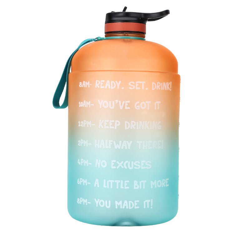 JC-250103DWR-049  QuiFit Gallon Water Bottle with Straw Clear Plastic Drinking Bottles GYM Tool Jug BPA Free Sports Cup