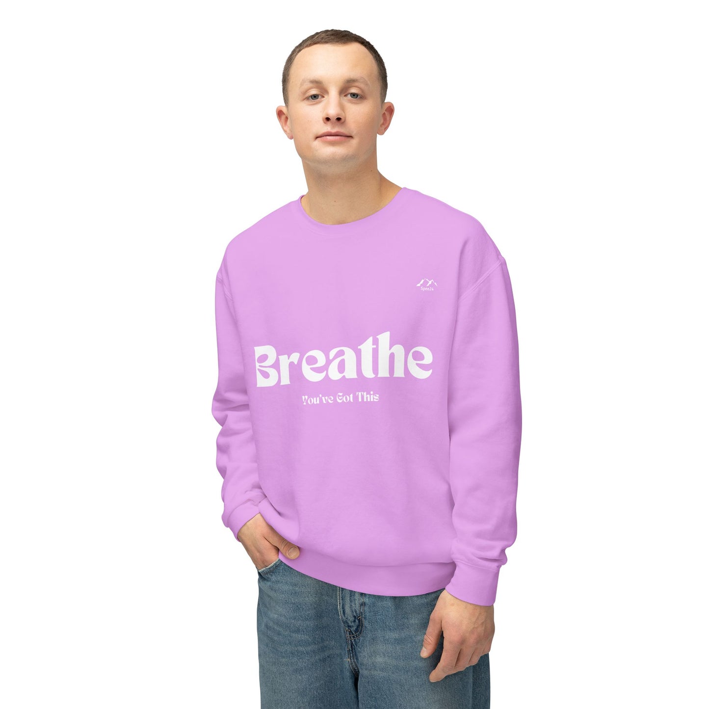 SW-114ML-24  Unisex Lightweight Crewneck Sweatshirt Mental Health Awareness Long Sleeve Shirt Cozy Comfort Tee for Generation Z Self-Care Shirt Mental Health Shirt Cozy Shirt