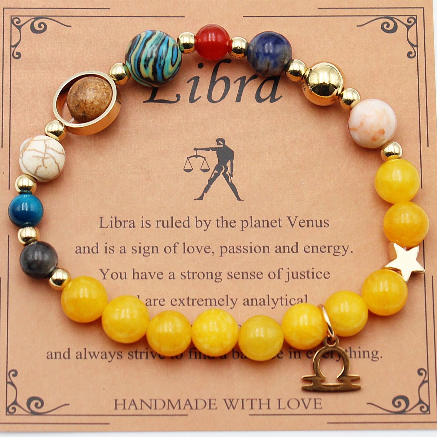 JC-241230BBJ-062  Eight Planets 12 Constellation Bracelet Morgan Stone Beaded Bracelet