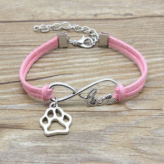 JC-241230BBJ-073  Jewelry Simple Style Hand-woven Infinite Love Pet Bracelet