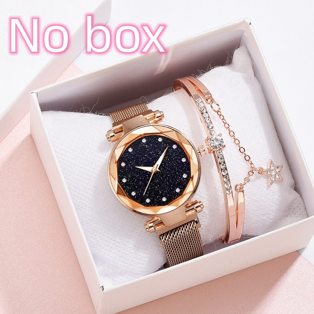 JCFW-093MK-24  Luxury Women Watches Bracelet Set Fashion Elegant Magnet Buckle Ladies Starry Sky Watch Set Relogio