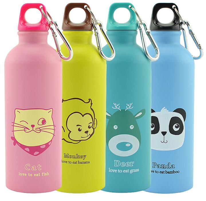 JC-250103DWR-060  500ml Cartoon Animals Water Bottle Portable Sports Bottle