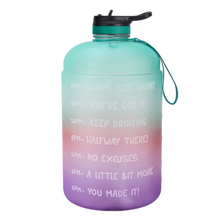 JC-250103DWR-049  QuiFit Gallon Water Bottle with Straw Clear Plastic Drinking Bottles GYM Tool Jug BPA Free Sports Cup