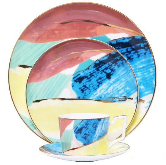 JC-250101DNW-018  Watercolor Dessert  Plates