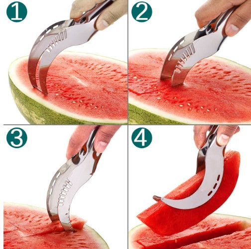 JC-241226KCT-019  Stainless Steel Cutter For Watermelon Hami Melon Pitaya Pawpaw