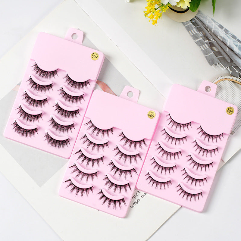 JC-241231MUP-016  5 Pairs Manga Lashes New Arrival Anime Cosplay Natural Wispy  Korean Makeup Artificial False Eyelashes