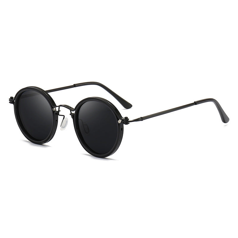 JC-250105MGL-054  Sunscreen Retro Style Round Frame Metal Sunglasses