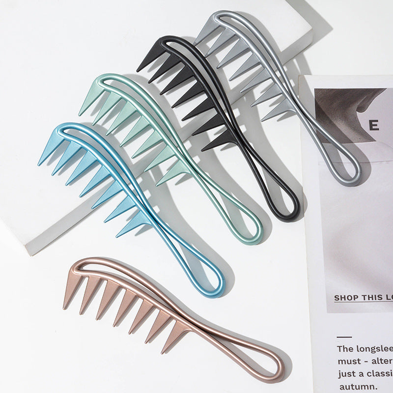 JC-241228BUT-097  Wide-tooth Comb Hair Retro Back Curly Hair Comb For Greasy Hair Plastic Hairbrush