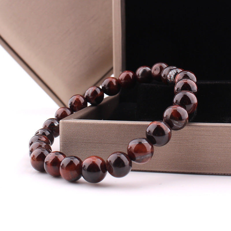 JC-241230BBJ-007  Vintage Style  8mm Red Tiger Eye Bracelet Anti-fatigue