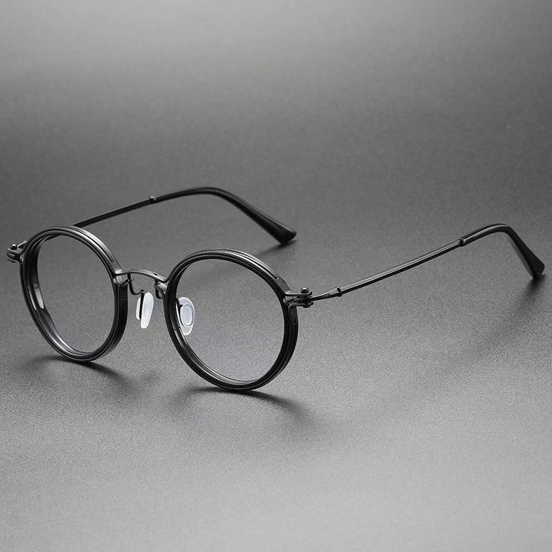 JC-250105MGL-016  Vintage Round Frame Reading Glasses Anti Blue Light