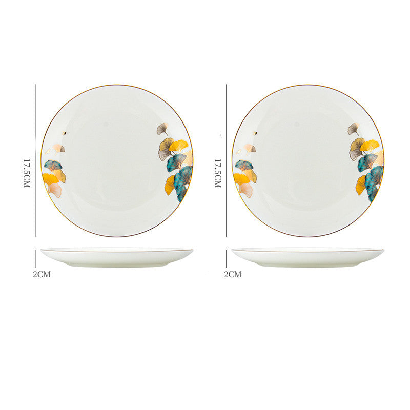 JC-250101DNW-022  Dinner Plates Ceramic Steak Plate Web Porcelain