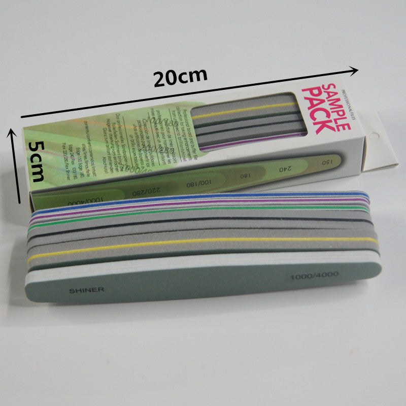 JC-241228BUT-076  Nail File 6 Piece Nail Set Sponge Polishing Strip Nail Polishing