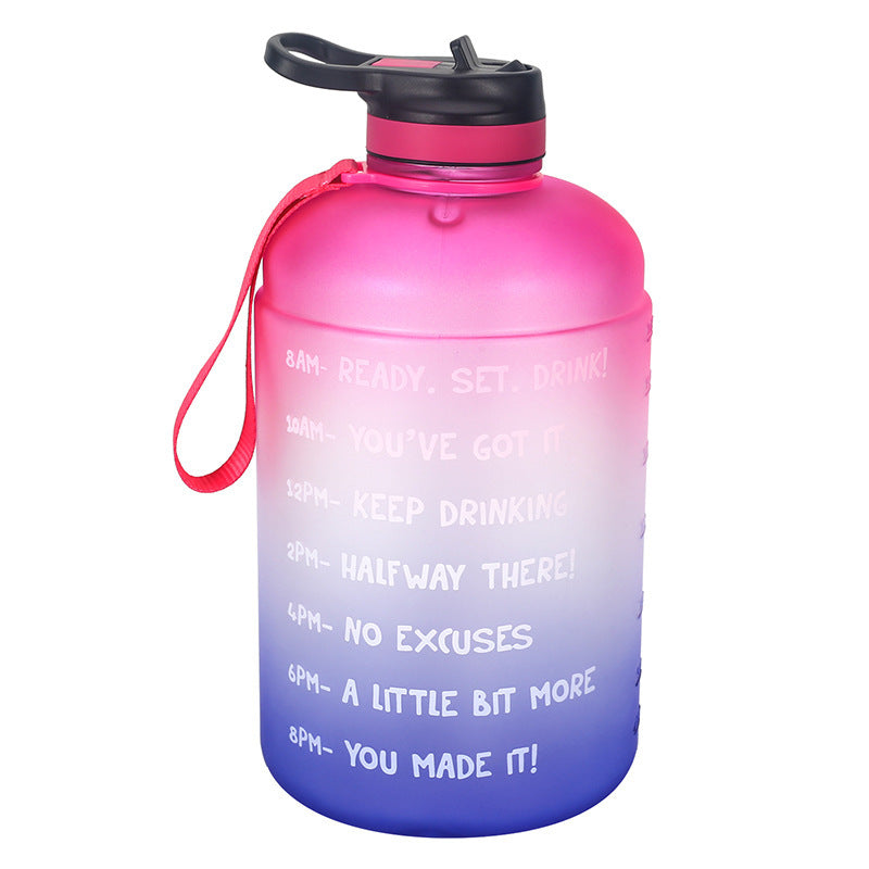 JC-250103DWR-049  QuiFit Gallon Water Bottle with Straw Clear Plastic Drinking Bottles GYM Tool Jug BPA Free Sports Cup