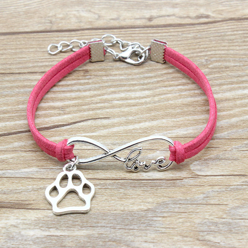 JC-241230BBJ-073  Jewelry Simple Style Hand-woven Infinite Love Pet Bracelet