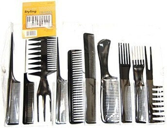 JC-241228BUT-102  10-piece Comb Makeup Comb Hair Tools