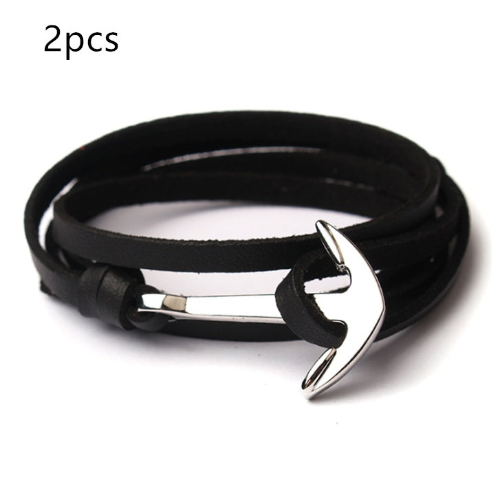 JC-241230BBJ-001  Anchor Bracelet Umbrella Black Pirate Anchor Hand Strap Gift