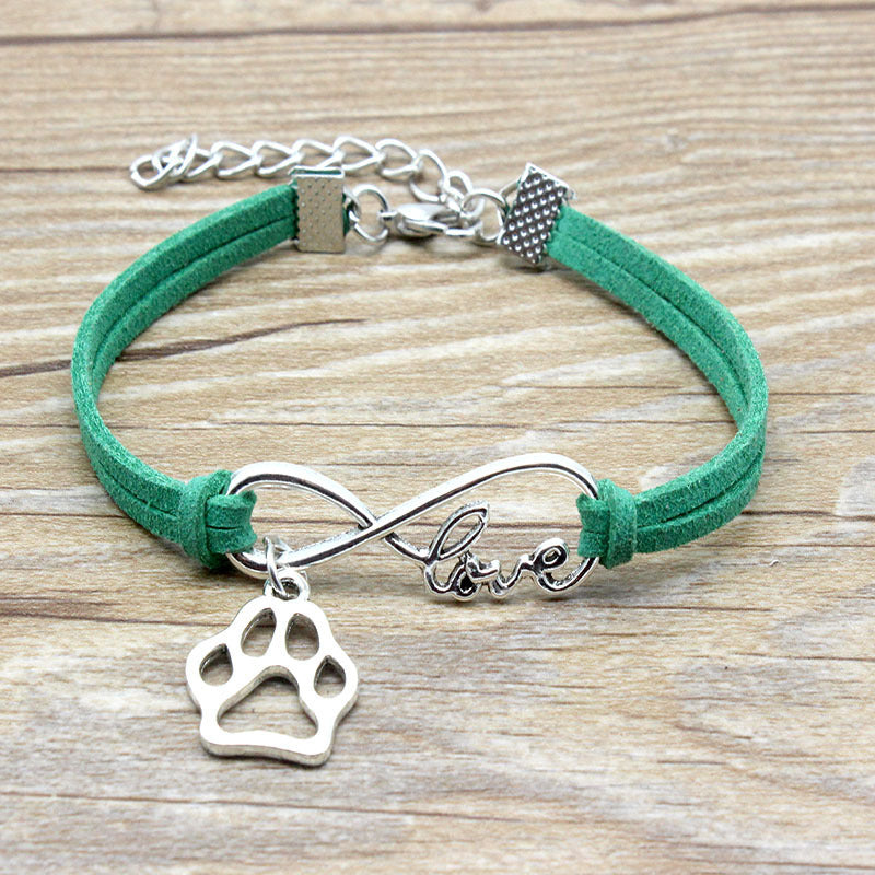 JC-241230BBJ-073  Jewelry Simple Style Hand-woven Infinite Love Pet Bracelet