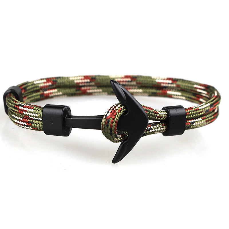 JC-241230BBJ-001  Anchor Bracelet Umbrella Black Pirate Anchor Hand Strap Gift