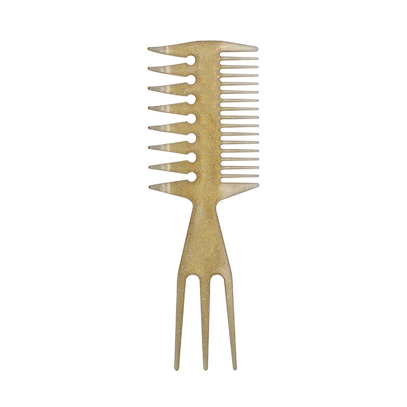 JC-241228BUT-098  Retro oil hair comb shape double-sided comb