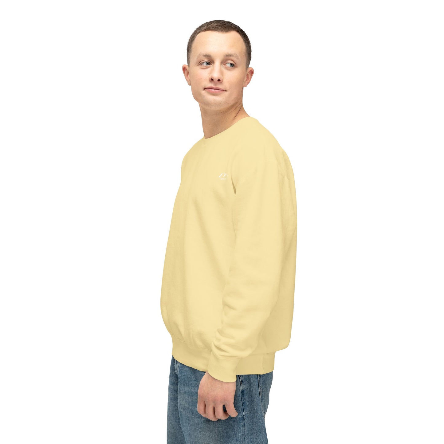 SW-107YLO-24  Unisex Lightweight Crewneck Butter Color Sweatshirt