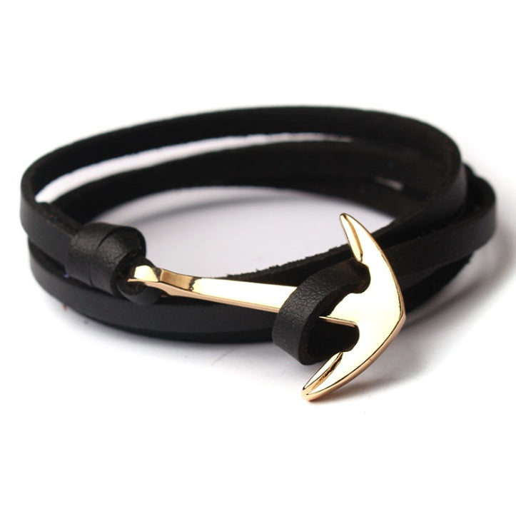 JC-241230BBJ-001  Anchor Bracelet Umbrella Black Pirate Anchor Hand Strap Gift