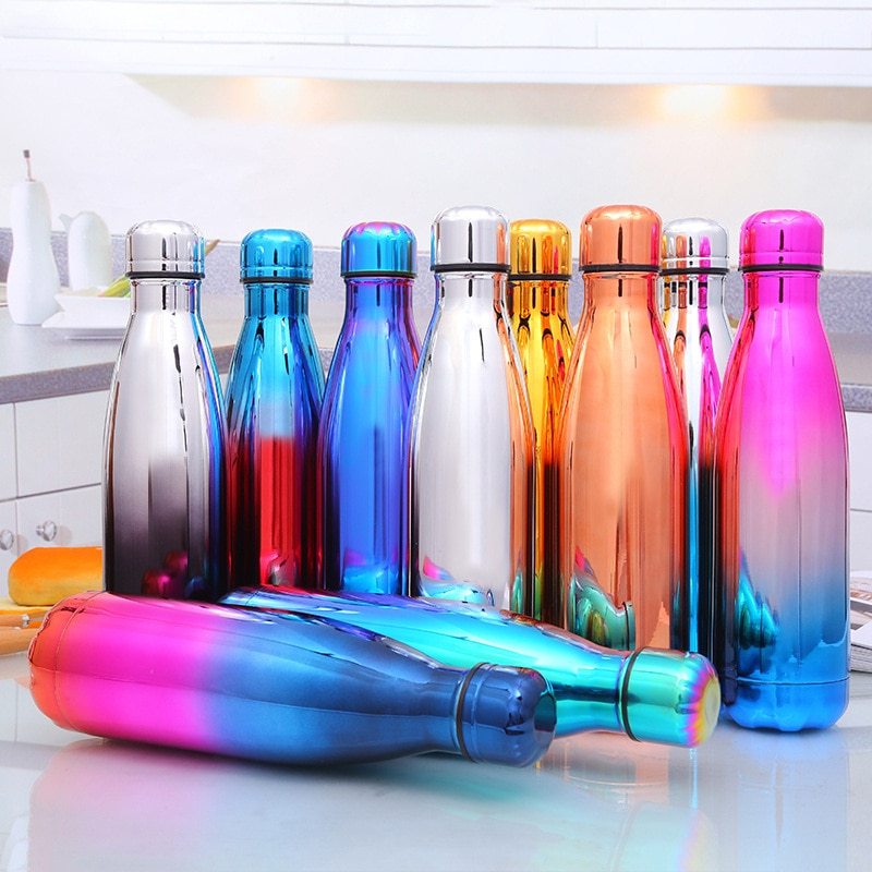 JC-250103DWR-064 Hot Hot Hot Stainless Steel Vacuum Flask Hot Water  Outdoor Sport Thermal Water Bottle 500ML Coke Bottle