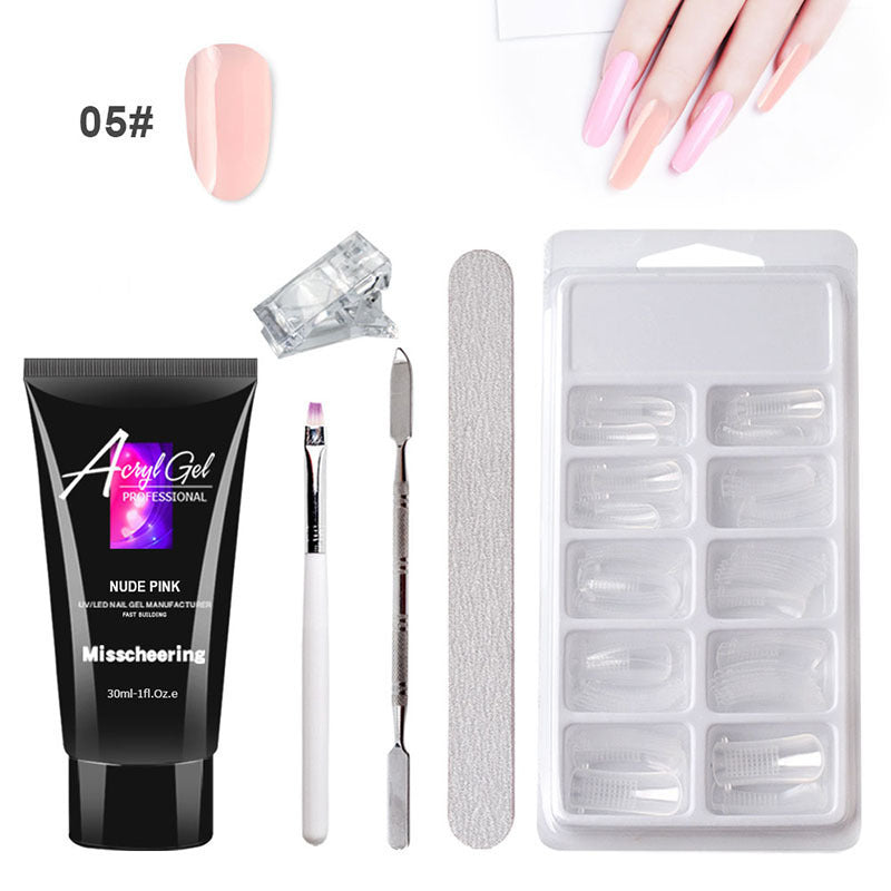 JC-250102NLC-007  Painless Extension Gel Nail Art Without Paper Holder Quick Model Painless Crystal Gel Set