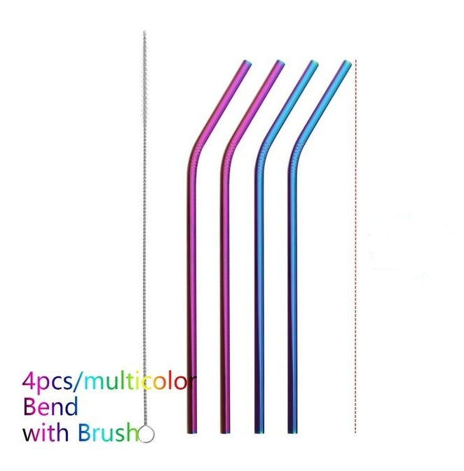 JC-250103DWR-015  Colourful Reusable Stainless Steel Straws