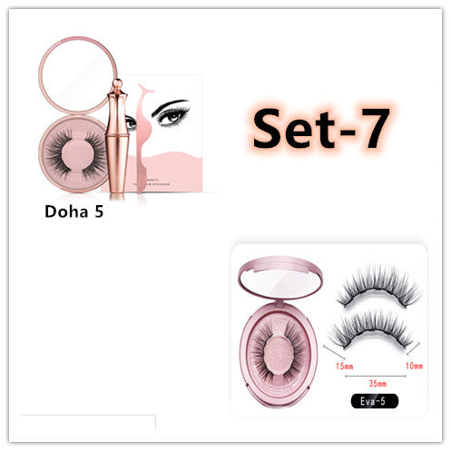 JC-241231MUP-011  Natural Long Lasting Magnetic Liquid Eyeliner & Magnetic False Eyelashes & Tweezer Set Make up Set