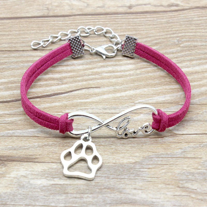 JC-241230BBJ-073  Jewelry Simple Style Hand-woven Infinite Love Pet Bracelet