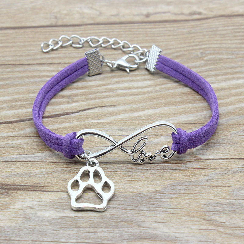 JC-241230BBJ-073  Jewelry Simple Style Hand-woven Infinite Love Pet Bracelet