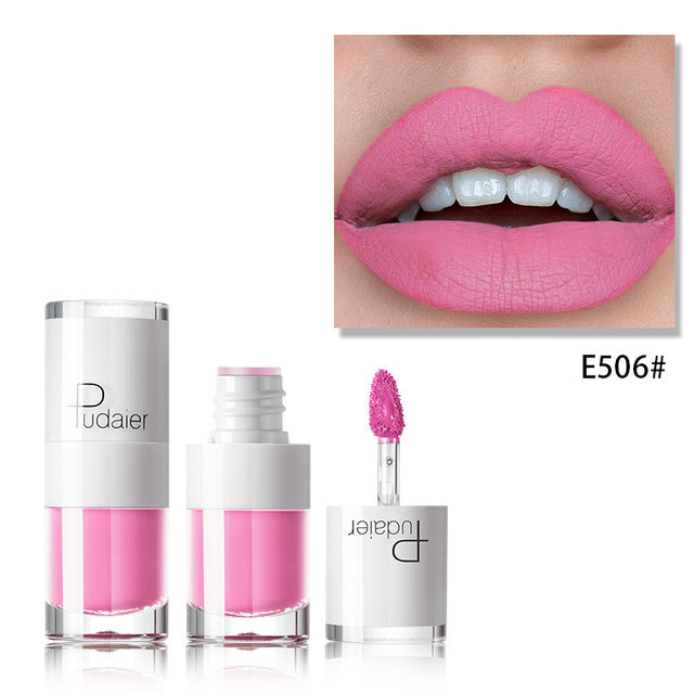 JC-241231MUP-062  Lipstick 16 color white bottle matte lip gloss lasting moisturizing