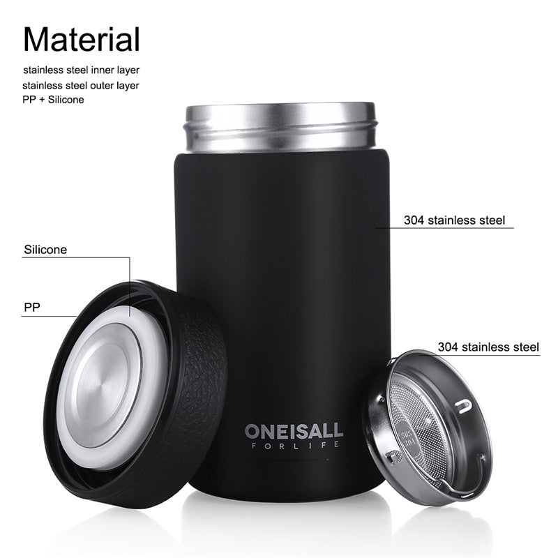 JC-250103DWR-055  ONE IS ALL Men Gift Bottles 400ml Insulated Cup 304 Stainless Steel Mug Water Bottle Vacuum Flask Coffee Wine Mug