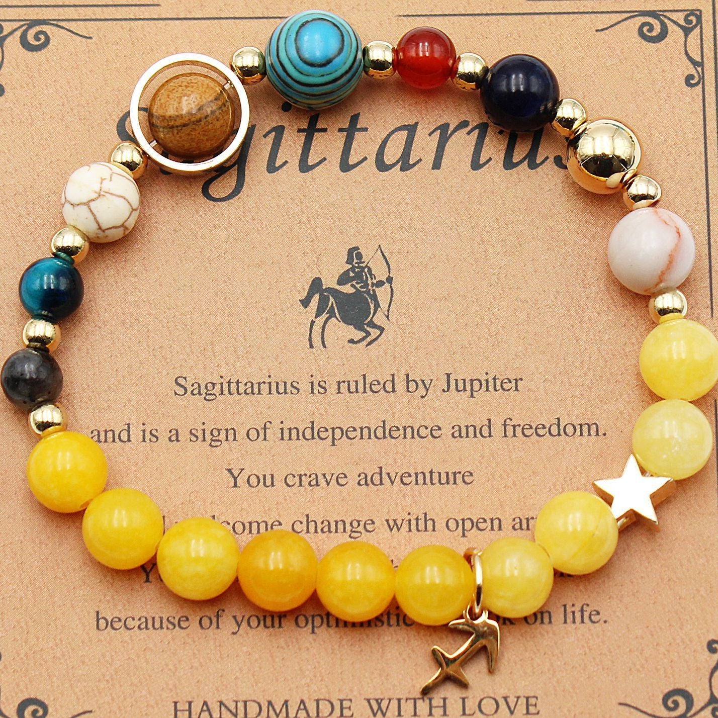 JC-241230BBJ-062  Eight Planets 12 Constellation Bracelet Morgan Stone Beaded Bracelet