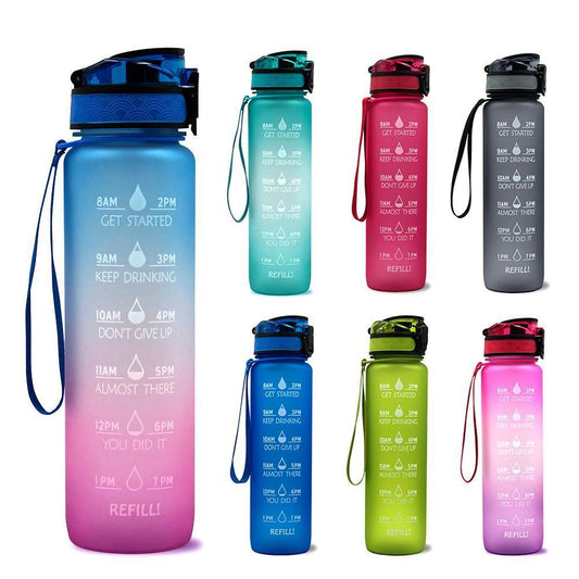 JC-250103DWR-062  Plastic bottle frosted gradient bouncing cup water bottle sports bottle space cup travel cup