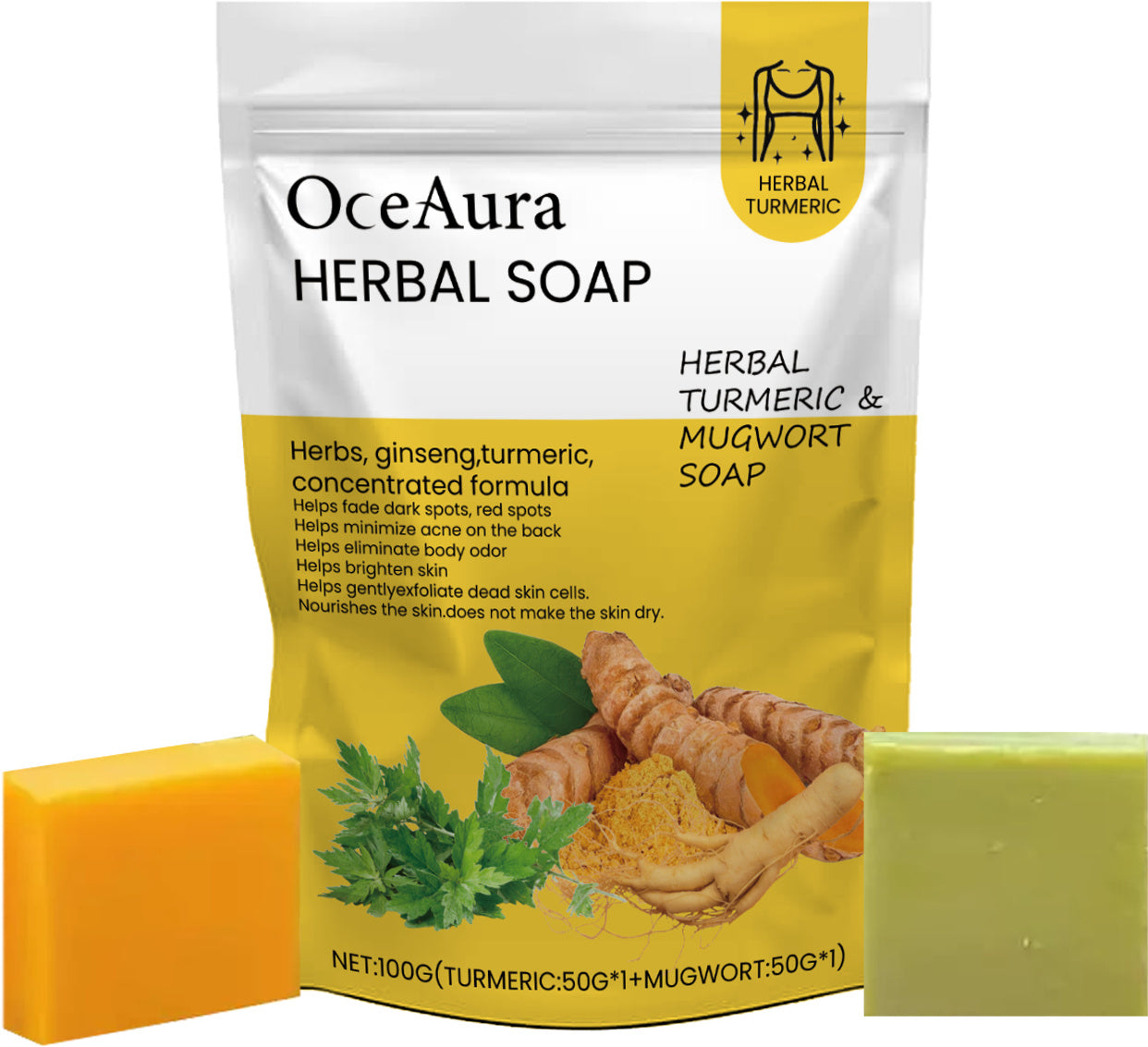 JCHB-016HBL-24 Turmeric Herbal Skincare Soap