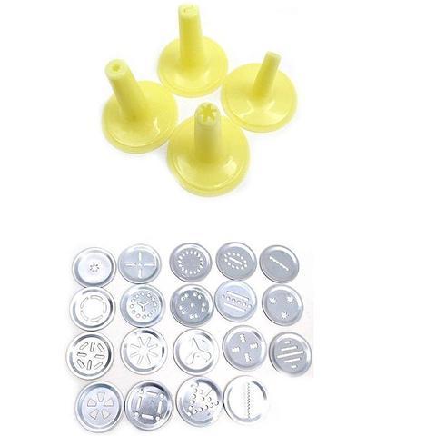 JC-241226KCT-039  Domestic Cookie Press Kit Stainless Steel Cookie Press Making Gun Biscuits Cake Mold