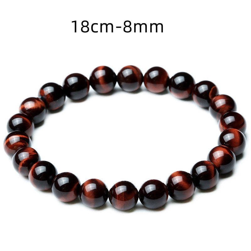 JC-241230BBJ-007  Vintage Style  8mm Red Tiger Eye Bracelet Anti-fatigue