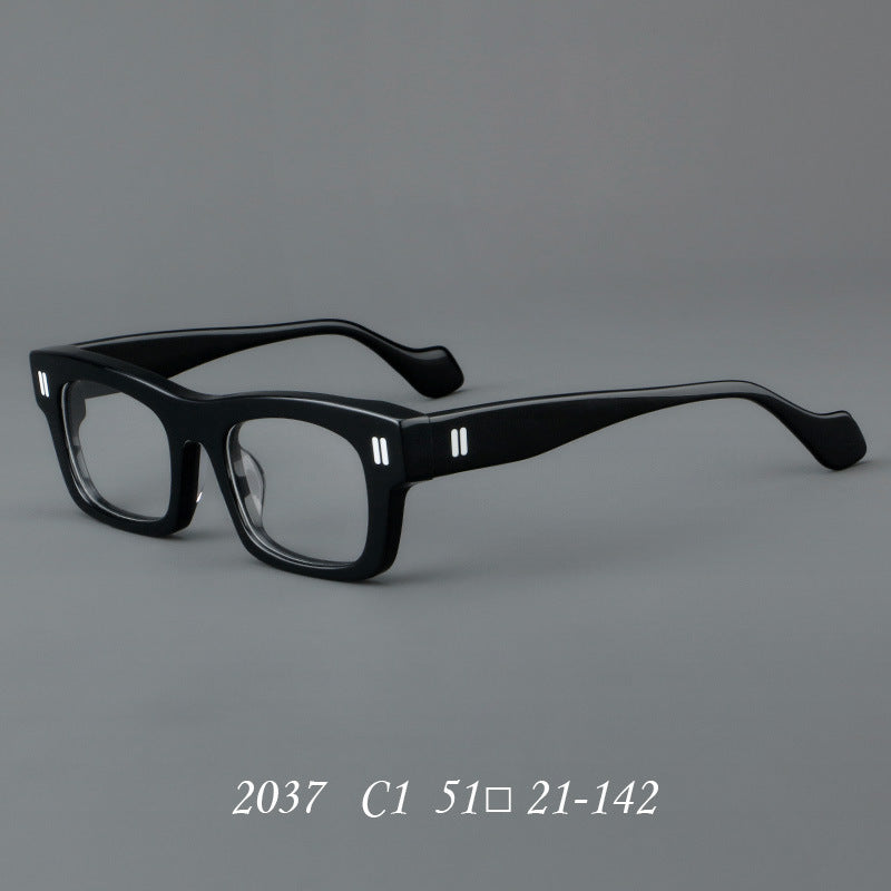 JC-250105MGL-059  Thick Plate Glasses Patchwork Retro Frame